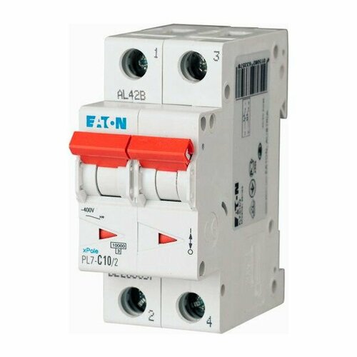 Автоматический выключатель Eaton PL7-C10 2 автоматический выключатель eaton pl7 c20 3