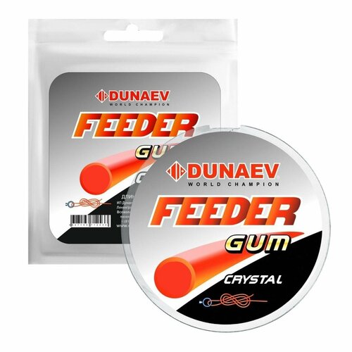 амортизатор для фидера dunaev feeder gum clear 5м 1 0мм Фидерная резина Dunaev Feeder Gum Clear 1.0mm