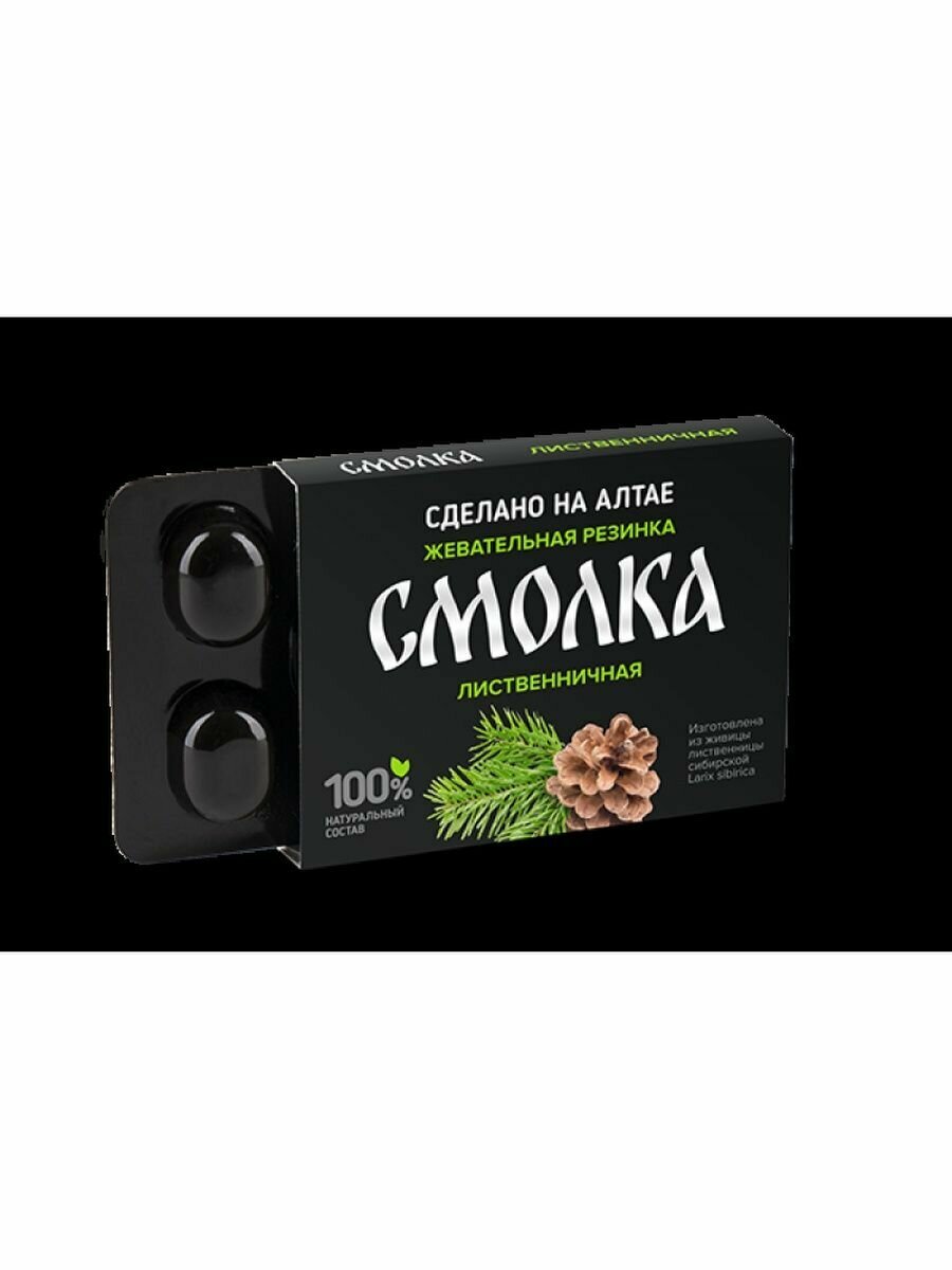 Жевательная резинка Смолка Лиственничная, Алтайская чайная компания 5 шт.*0,8 гр