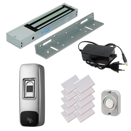 Комплект СКУД с электромагнитным замком открытие по отпечатку пальца карты 9990₽
