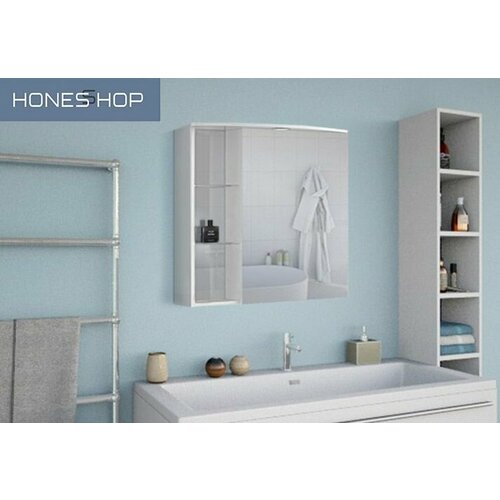 Зеркало для ванной Кейн ЛДСП белый, 50х25х59