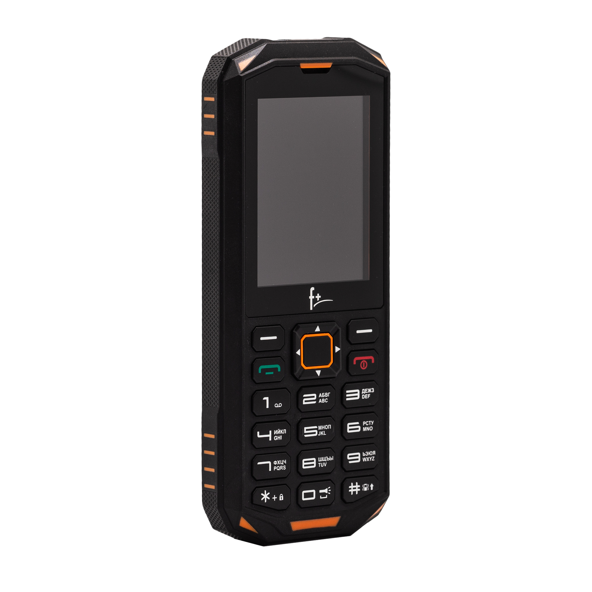 Мобильный телефон F+ R240 Black-orange, 2 Nano SIM, 2G, Type-C