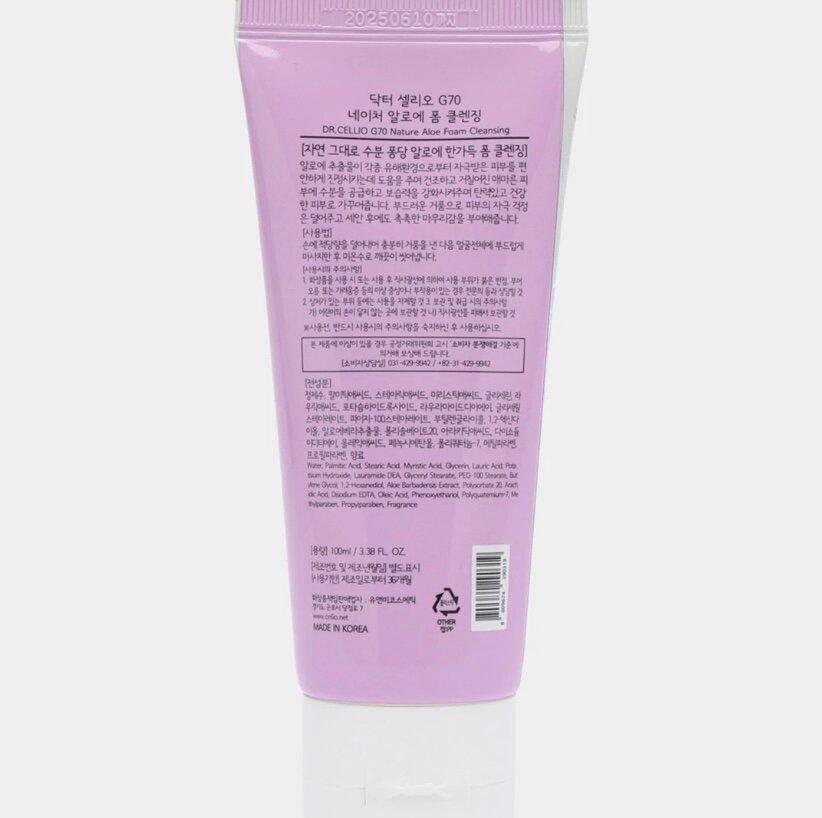 Пенка для умывания DR. Cellio G70 Nature Aloe с экстрактом алое, 100мл - фото №11