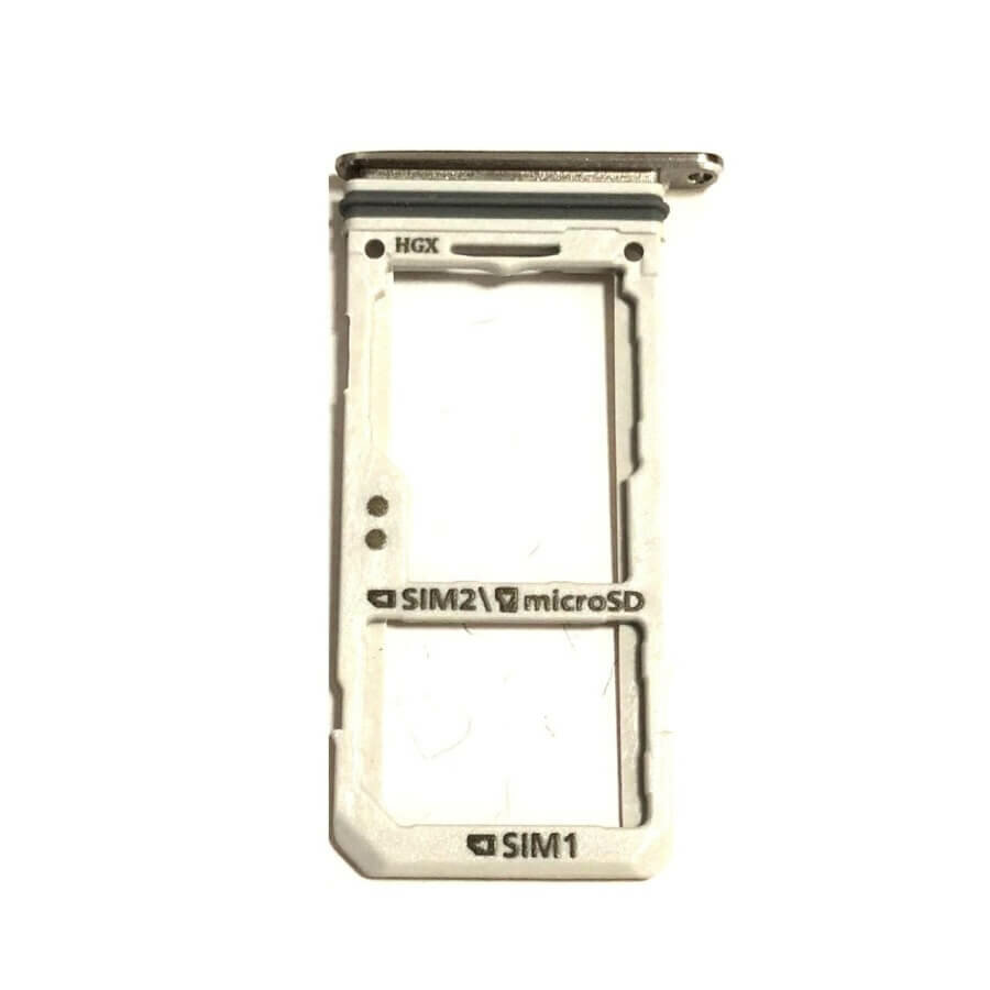 SIM-лоток (сим держатель) для Samsung Galaxy S8 S8+ (Dual SIM) Серебристый