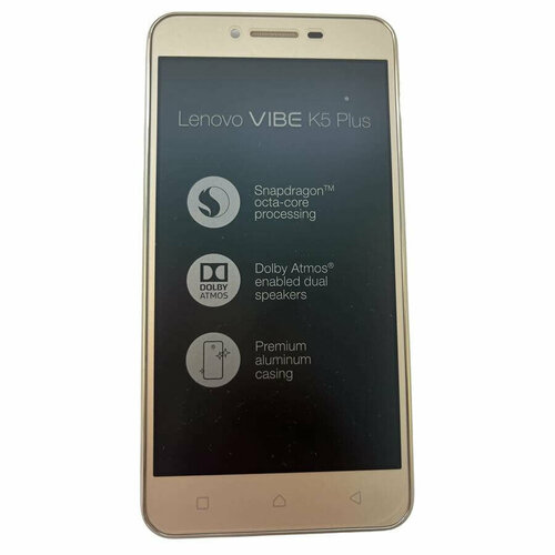 Дисплей с рамкой и сенсорным стеклом для Lenovo Vibe K5 Plus (Original) Золотистый (Gold) дисплей с тачскрином lenovo для lenovo vibe k5 plus белый