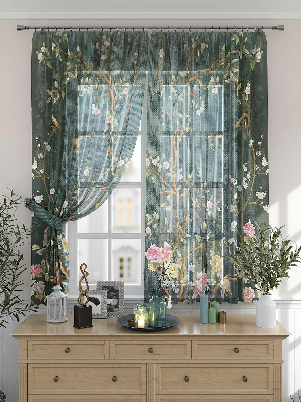 Шторы для кухни Comfy Way / тюль в кухню 150х180 см 2 шт / Риканитвис