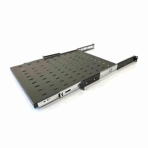Hyperline TSS3-600-RAL9004 Полка выдвижная c 19 креплением глубина 600 мм нагрузка до 20 кг для шкафов TTB глубиной 800-1200мм цвет черный RAL 9004 7930₽