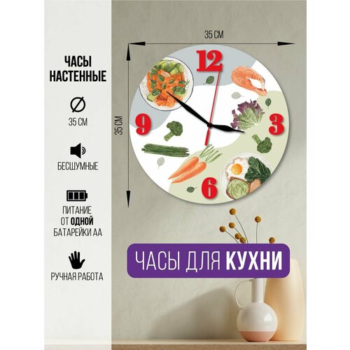 Часы настенные кухня, часы интерьерные для кухни, часы декоративные на кухню