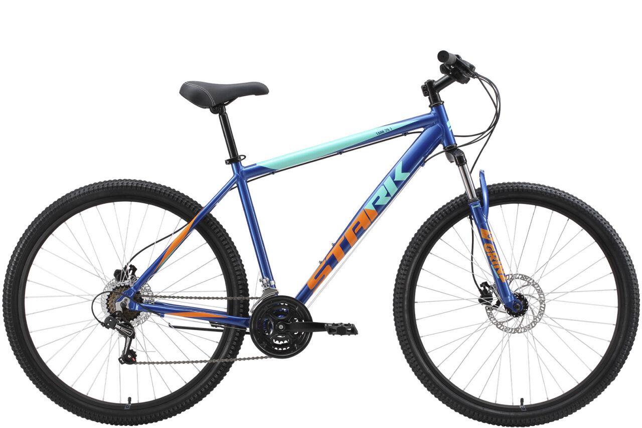 фото Горный велосипед Stark Tank 29.1 HD (2023) 22" Сине-оранжево-голубой (187-197 см)