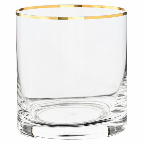 Набор стаканов crystal bohemia larus отводка золото 6шт 410мл низкие стекло 10877₽