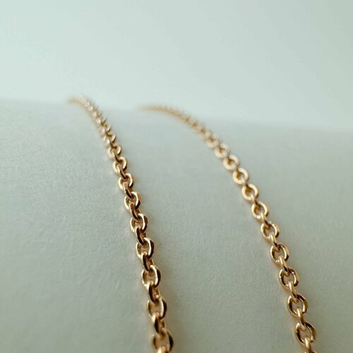 Цепь MINERAL NATION, красное золото, 585 проба, длина 55 см, средний вес 1.92 г, , золотистый