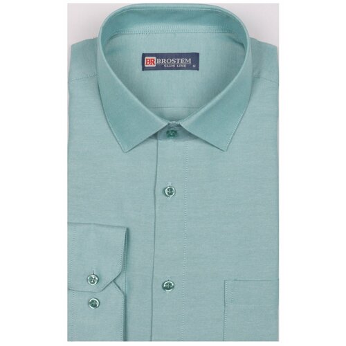 Рубашка Мужская рубашка длинный рукав, Хлопок 100%, прямой крой, ткань оксфорд, размер 39-40 (M) рубашка мужская голубая рубашка 100% хлопок прямой крой длинный рукав ткань оксфорд с карманом размер 40 41 голубой