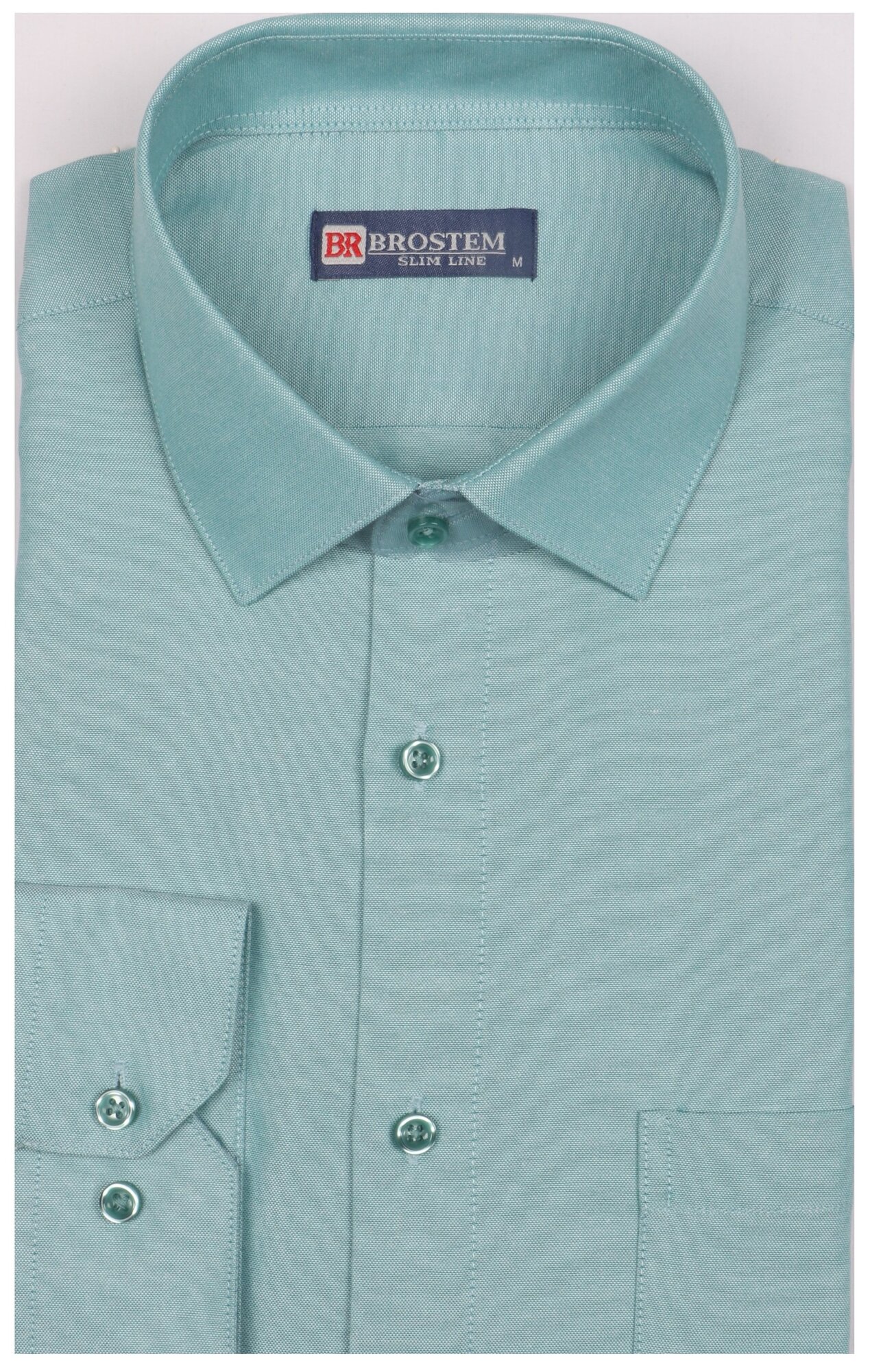 Рубашка Мужская рубашка длинный рукав, Хлопок 100%, прямой крой, ткань оксфорд