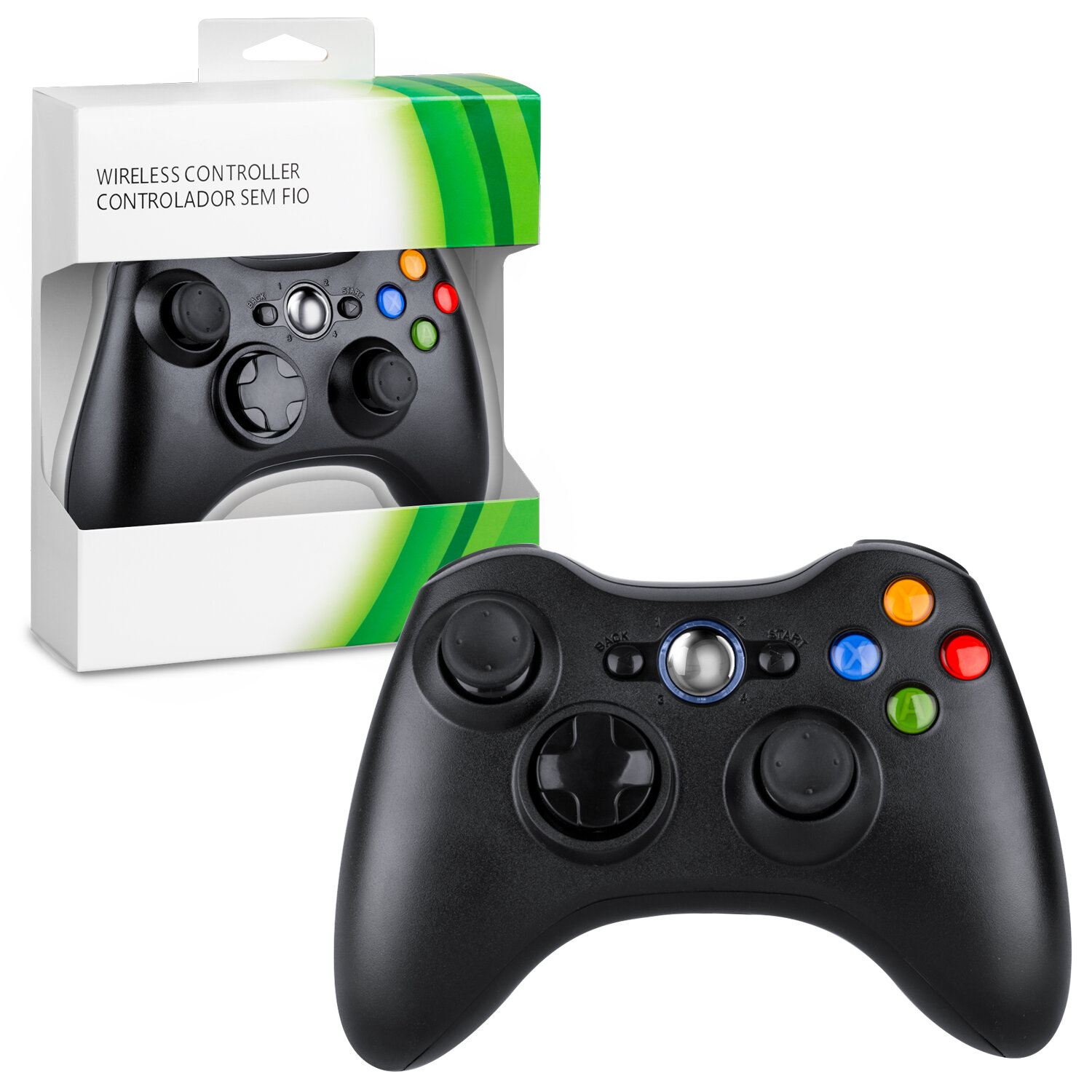 Комплект Microsoft Xbox 360 Wireless Controller, черный, 1 шт.