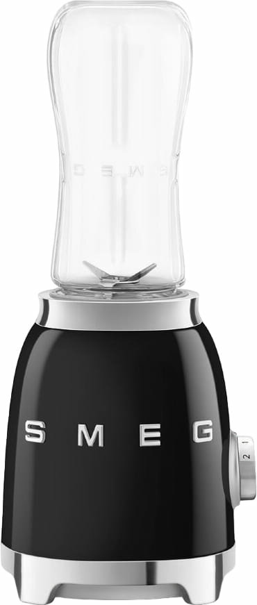 Блендер Smeg PBF01BLEU, 2 бутылки для смузи, колка льда, мощность 300 Ватт, защита от перегрева