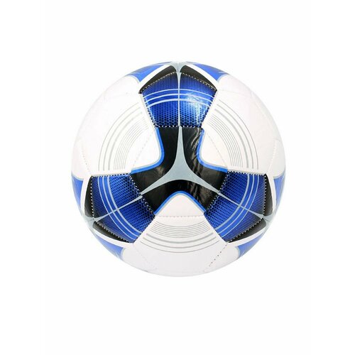 Мяч футбольный (глянцевый) бело-синий 240222-KR1
