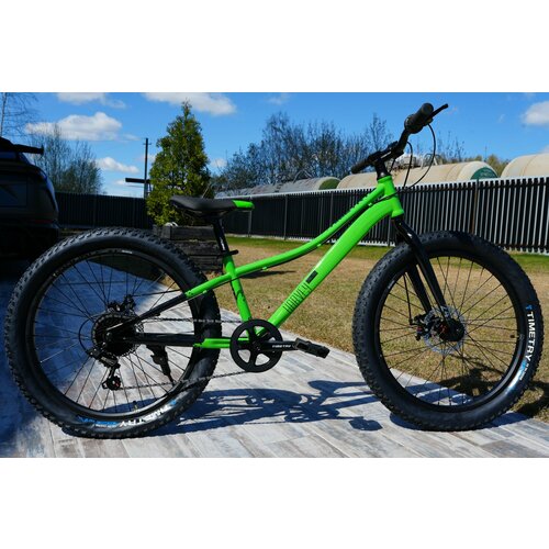 Велосипед фэтбайк Fatbike Time Try TT2747s 24 Рама 12 Взрослый Детский Подростковый зеленый 23400₽