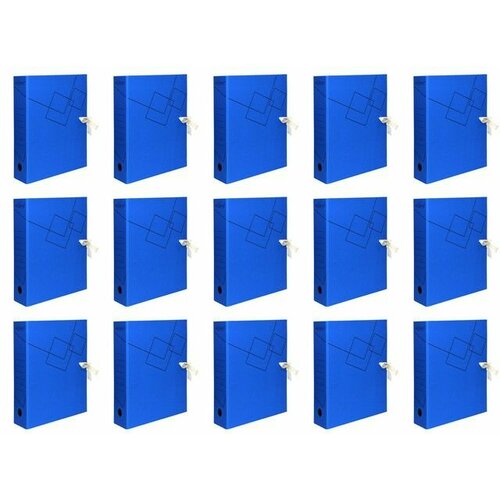 InФормат Короб архивный А4, из микрогофрокартона синий, 75 мм, 15 шт короб архивный а4 бумвинил 150мм цвет асс на завязках арт 3010568 количество в наборе 3 шт