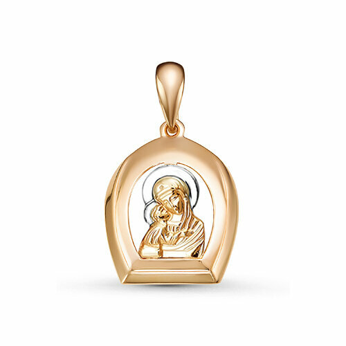 Подвеска ЗлатаМира, красное золото, 585 проба пресвятая богородица матерь божья