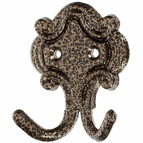 Крючок КМ-4 двухрожковый цвет состаренная бронза 336₽