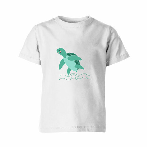 Футболка Us Basic, размер 8, белый детская футболка черепаха водная красная мультяшная 116 синий