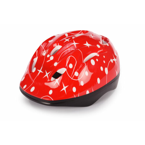 Шлем детский защитный для катания на велосипеде, самокате, роликах, скейтборде, обхват 52-54 см, размер М, 28х20х25 см, красный – 1 шт