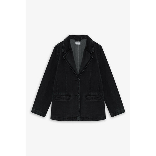 Пиджак DAISYKNIT, размер XS, темно-серый пиджак daisyknit размер м темно серый