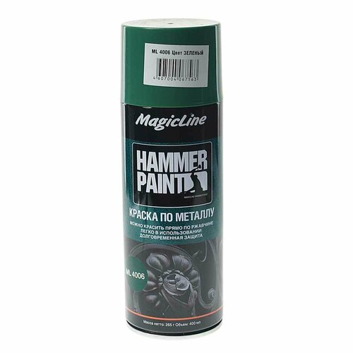 Краска по ржавчине зеленый аэрозоль 400мл ML4006 MAGICLINE 1005₽