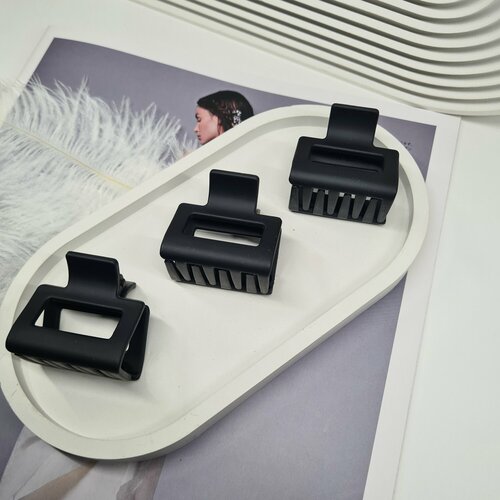 Крабик для волос 3 шт черного цвета 306₽