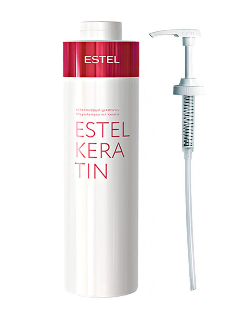 Кератиновый шампунь для волос ESTEL KERATIN, 1000 мл + дозатор + предмет обихода