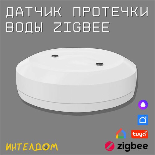 Беспроводной датчик протечки Zigbee с Алисой умный датчик температуры и влажности corui tuya zigbee работает с приложением smart life концентратор zigbee через alexa google home умный дом