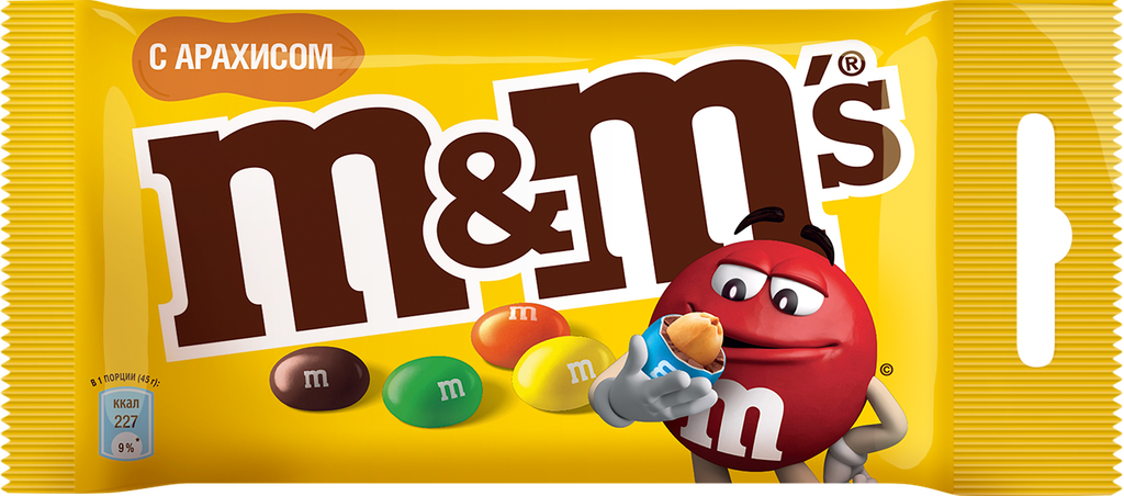 Драже M&M'S С арахисом, 45г