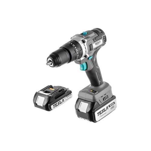 Аккумуляторная дрель TESLA TCD18HD 18В 2x42Ач LiION 13мм 0-4000-1500обмин 70Нм 1ч кейс 24150₽
