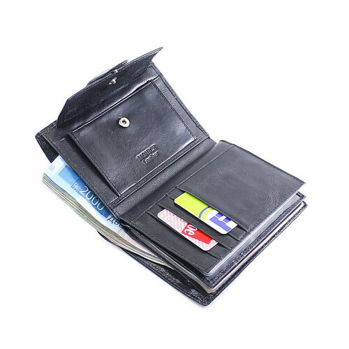 Бумажник САЛОТТИ Портмоне, фактура гладкая, черный кошельки бумажники и портмоне piquadro pu1240b2 mo