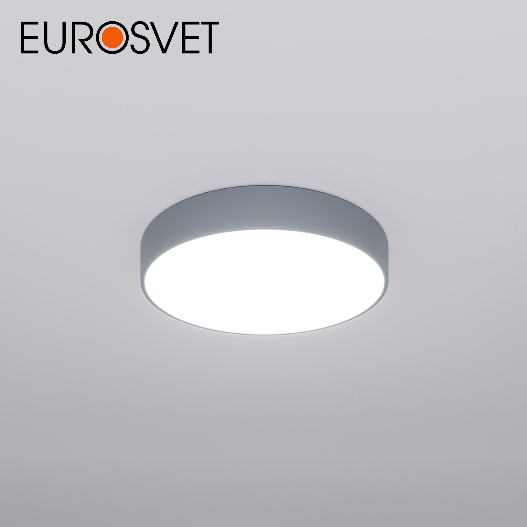 Люстра / Потолочный светодиодный светильник с пультом управления Eurosvet Entire 90319/1, 3300 / 4200 / 6500 К, цвет серый, IP20