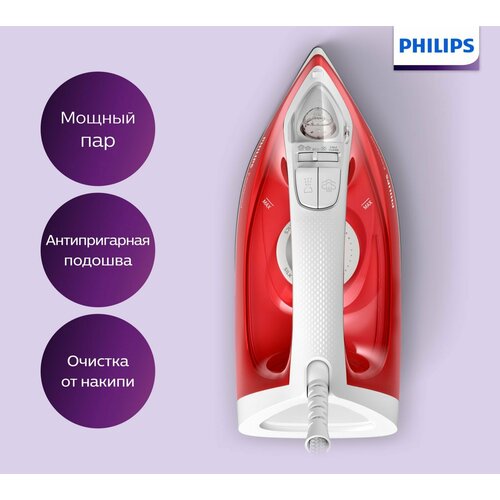 Паровой утюг Philips Series 1000 GC174240 красный белый 659000₽