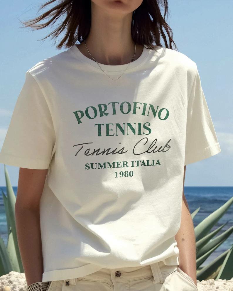 Футболка Футболка Portofino Tennis, размер M, экрю, бежевый