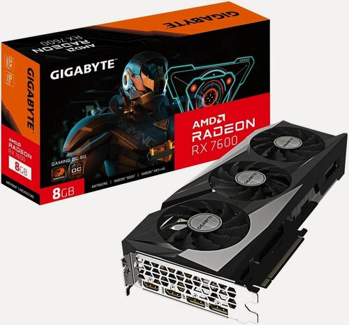 Изображение товара Видеокарта Gigabyte PCI-E 4.0 AMD Radeon RX 7600 8192Mb 128 GDDR6 GV-R76GAMING OC-8GD