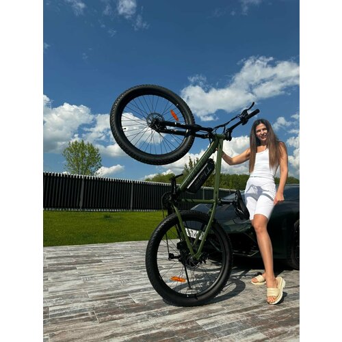 Электровелосипед полуфэтбайк Time Try 277S Алюминиевая рама 19 36V12AH Спортивный Взрослый зеленый матовый 59900₽