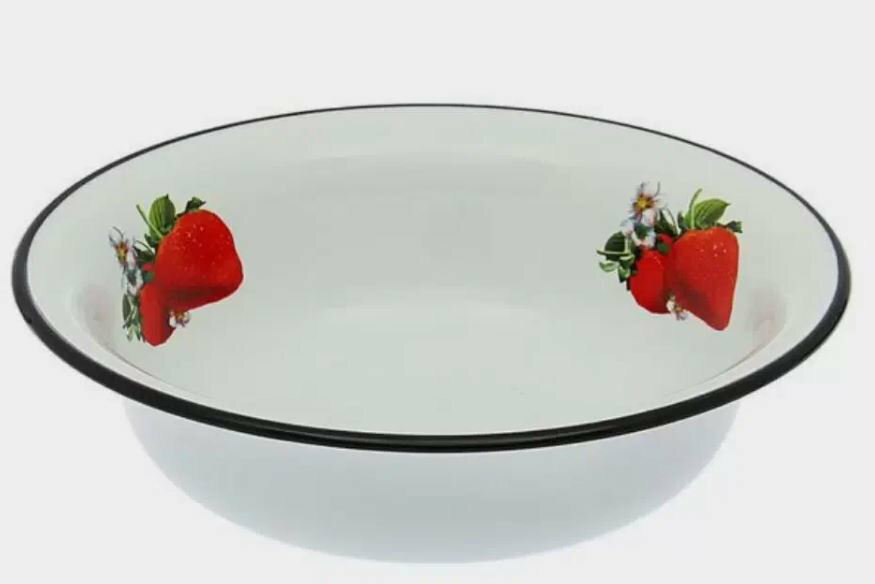 фото Миска 2л, белосн, Клубника садовая амет 1с32с