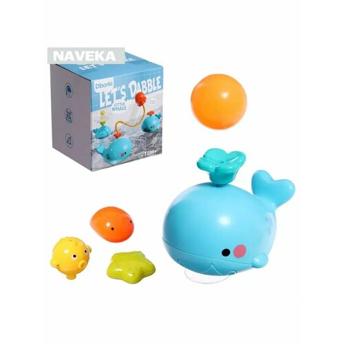 Фонтанчик для ванны Китенок 4 насадки 1 шарик работает 1188₽