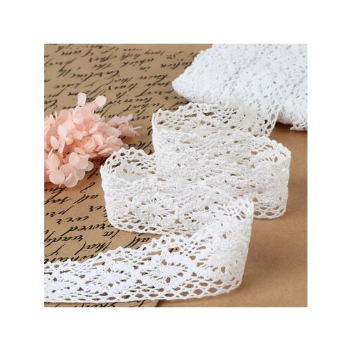 Кружево вязаное лента для рукоделия тесьма 40 мм 15 м 1036₽