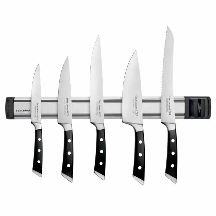 Магнитный держатель для ножей Tescoma PRESIDENT, с точилкой, сталь — фото 1