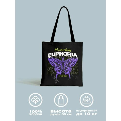 Сумка шоппер Crazy Getup черная 507₽