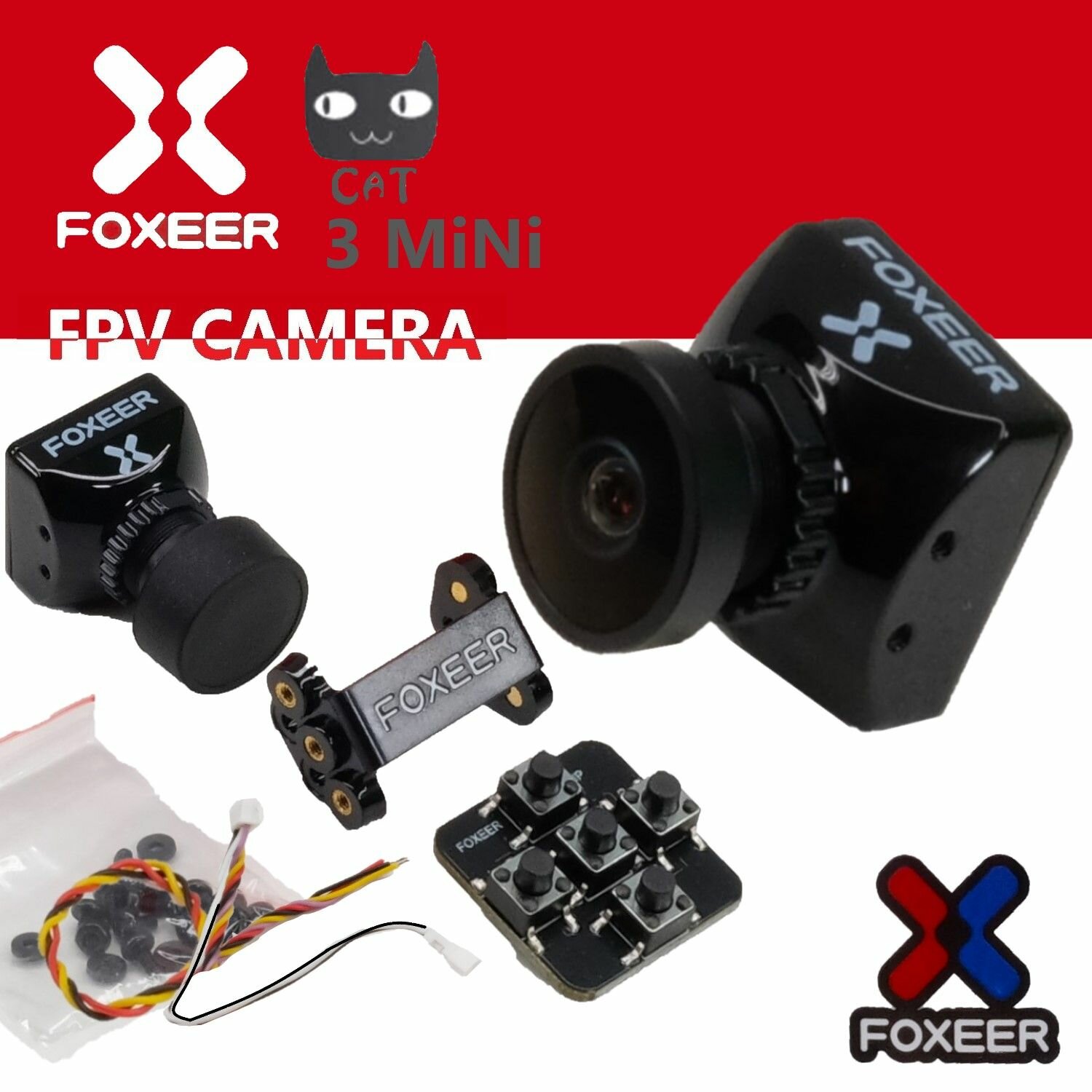 FPV камера FOXEER Cat 3 Mini Starlight Night 1200TVL / 4:3/16:9