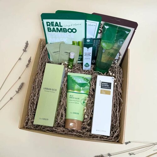 Бьюти-бокс «Увлажнение и восстановление с заботой о кожей» / Набор для лица / Подарочный набор / Подарочный набор в коробке / Косметический набор / Набор косметики / Бьюти бокс / Подарок для девушки для женщины маме коллеге / иделик