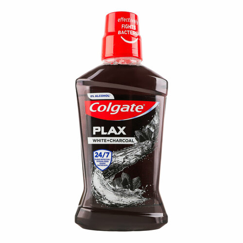 Ополаскиватель для полости рта Colgate Plax Charcoal, без спирта, с экстрактом угля, 500 мл (Из Финлндии)