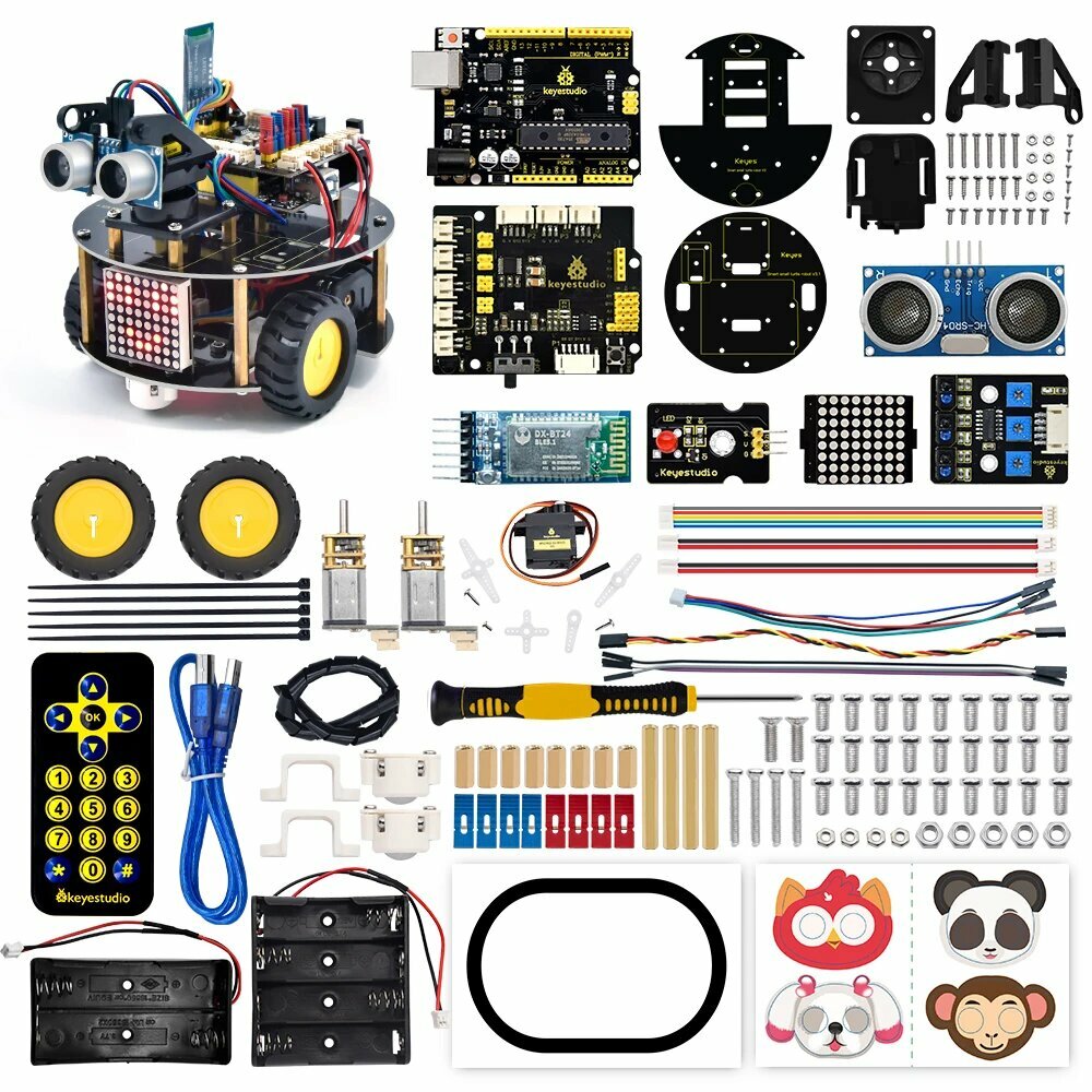 Keyestudio Multifunction Smart Little Turtle Robot Car V3.0