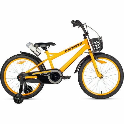 Велосипед HORH FORTE 20 2024 6 - 8 лет сталь корзиной оранжевый рост 120-135 ободной и барабанный тормоз 13625₽