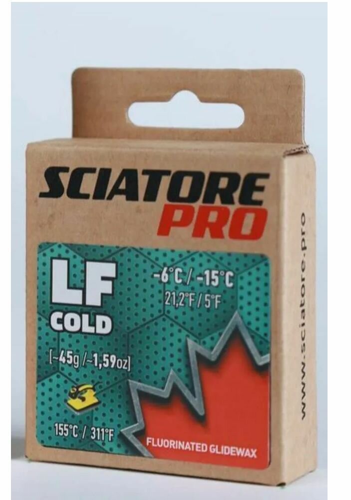 Парафин лыжный SCIATORE LF Cold (-6/-15) 45г